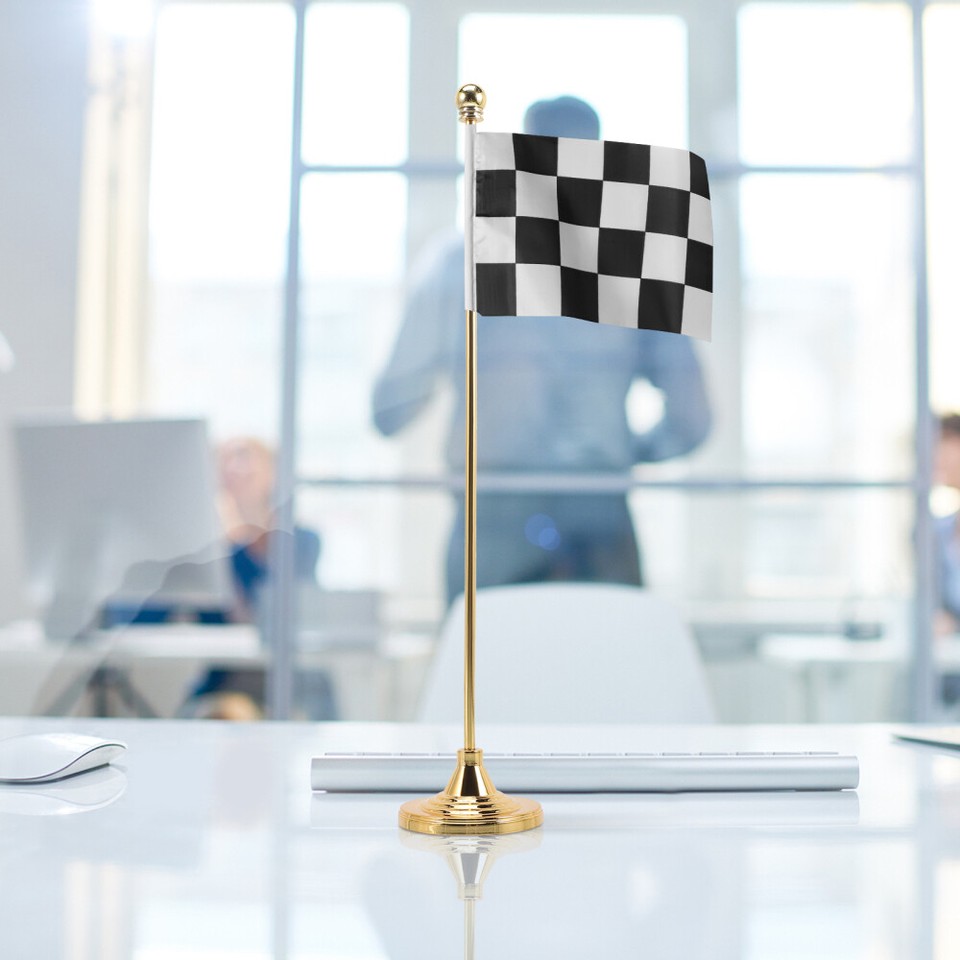 Office Desk Accessories Table Flag Pole Holder Stand Indoor eBay