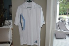 Men's Nike Golf Fit Dry Polo Shirt Snap Collar Short Sleeve Golf Shirt L