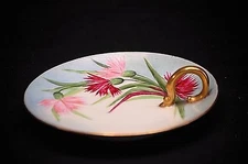 Vintage Bavaria Fine Bone China Bon Bon Serving Dish Loop Finger Handle Germany