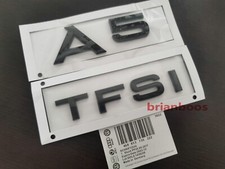 Gloss Black A5 TFSI Car Rear Boot Badge Emblem Decal For Audi Model