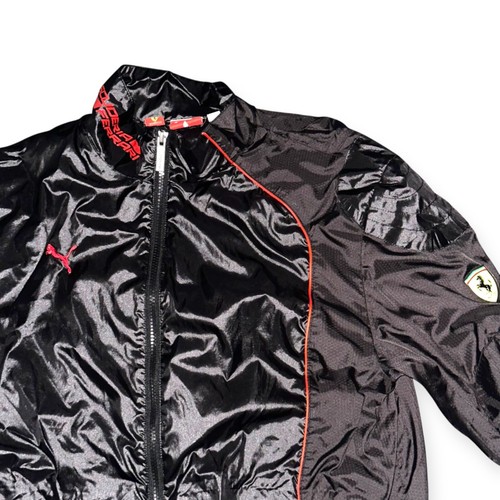 Ferrari PUMA Nylon Giacca a Vento Nero Rosso Lucido Grande - Foto 6 di 8