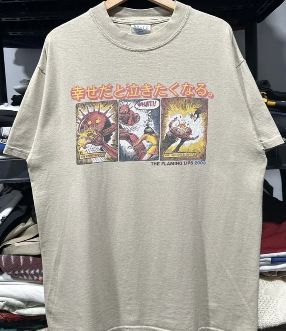 Vintage The Flaming Lips Band 2003 Tour Cartoon Graphic