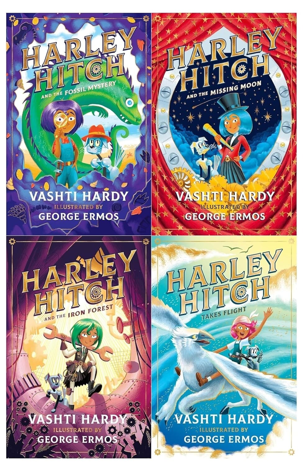 Harley Hitch 4 Books Collection Set by Vashti Hardy Iron Forest, Takes Flight