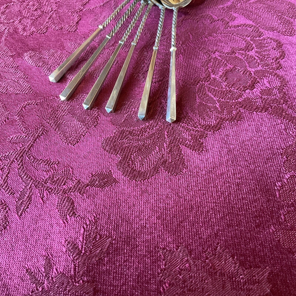 Juego de 6 CUCHARAS DE CAFÉ ESTERLINAS-por Whiting WDS26-cuadradas y torcidas-estilo estético Foto 4 de 4