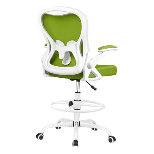Drafting Chair, Tall Office Chair Ergonomic Standing Desk Chair, WR935-Z Green
