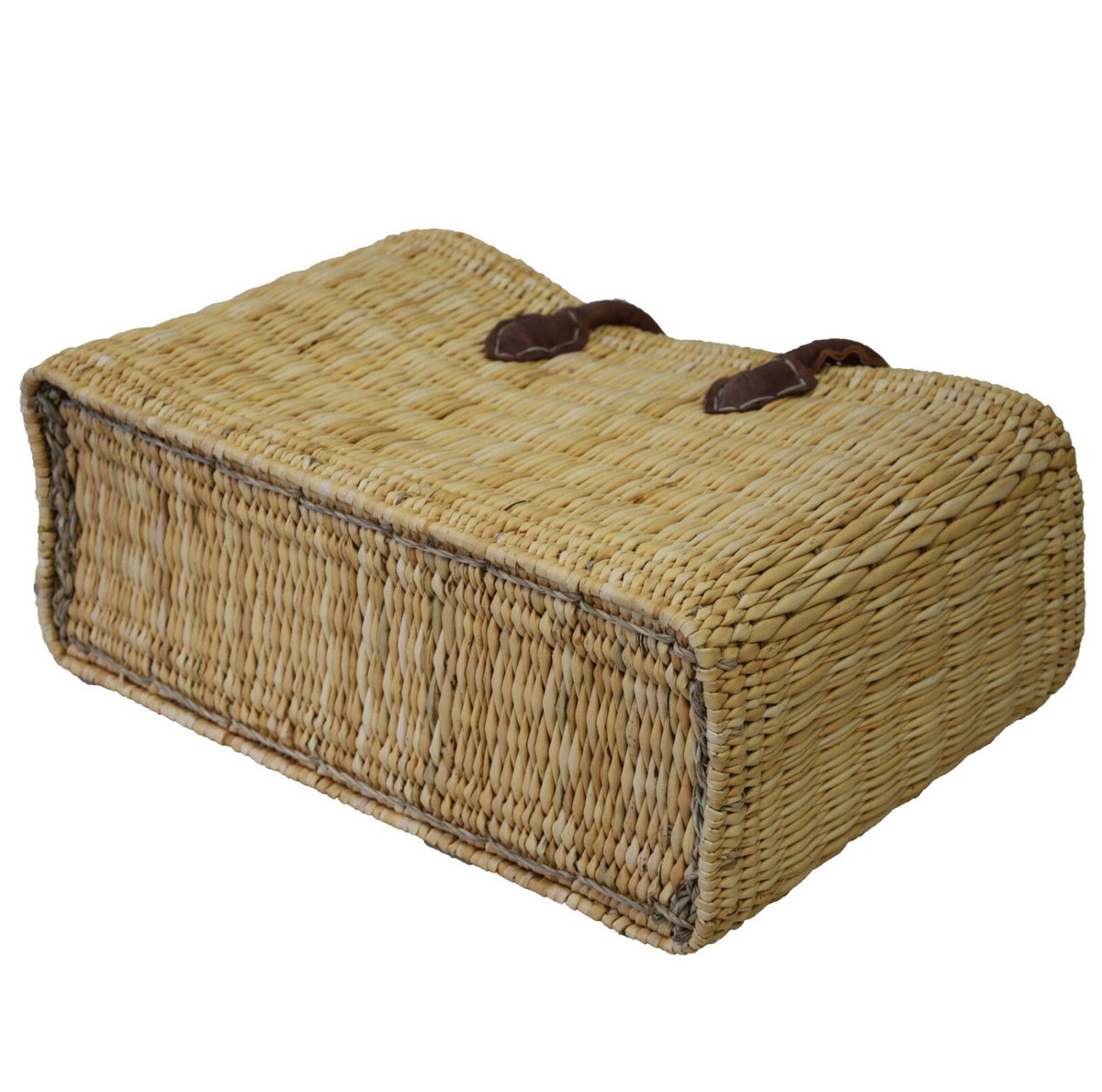 Panier Cabas En Osier Simandra - Longue Poignée, Capacité 10L - Neuf, Fait Main Au Maroc