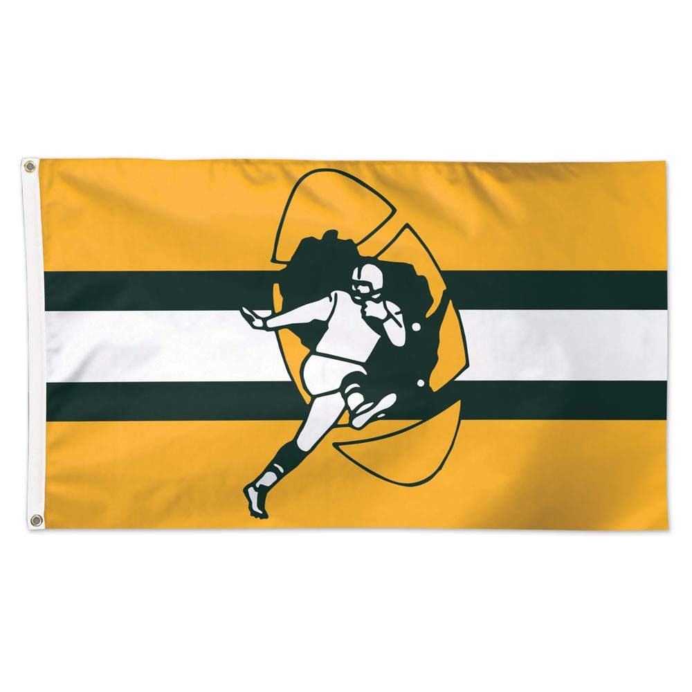 GREEN BAY PACKERS RETRO VINTAGE 3'X5' DELUXE FLAG NEW WINCRAFT