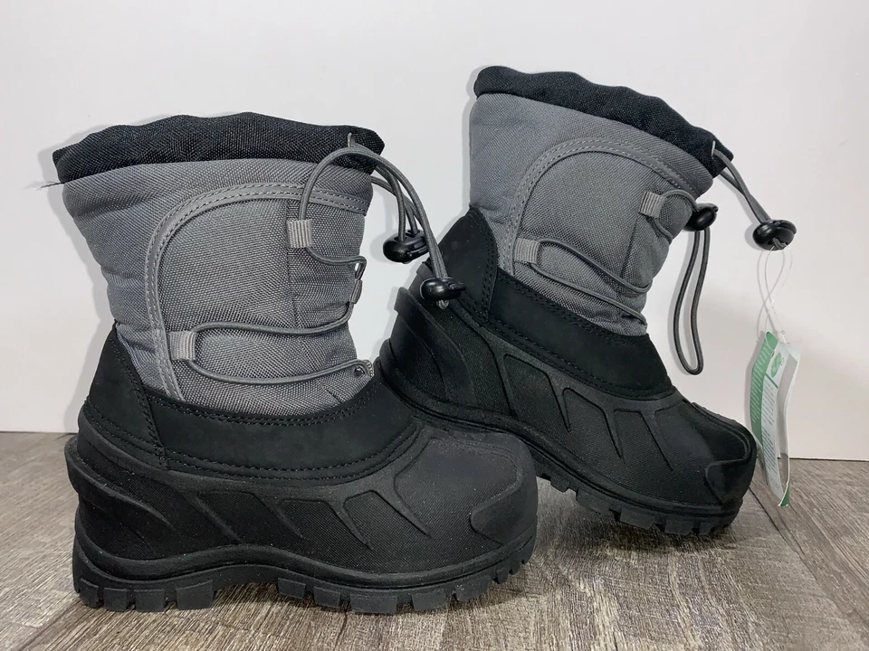 Nuevas Botas de Nieve Itasca Juveniles Talla 11 Cerebus Negras/Grises Impermeables Nuevas con Etiquetas Foto 2 de 4