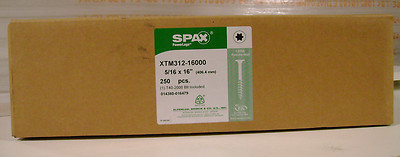 SPAX XTM Log Timber Lag Screws/Bolts 16'' Pancake Head 250 Per Bucket