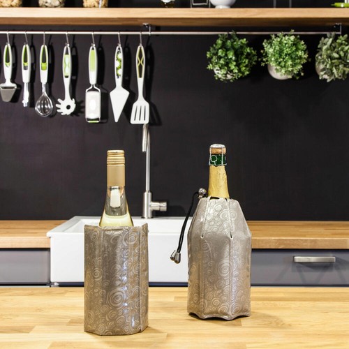 Vacu Vin Active Wine & Champagne Cooler Platinum, Bottle Cooler, Cooling Sleeve - Picture 2 of 3
