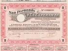 SAN FERNANDO Y LA ESPERANZA - ACCION 50 PESETAS 1916 - SPAIN MADRID
