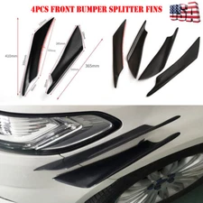 4PCS Universal Car Front Bumper Lip Splitter Fins Body Spoiler Canards Refit Kit