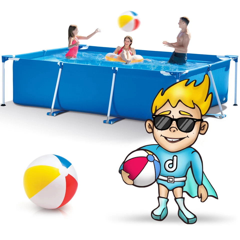 7 in 1 INTEX Rechteck Frame Pool Swimmingpool Schwimmbad mit Filterpumpe 28271 - Bild 3 von 4