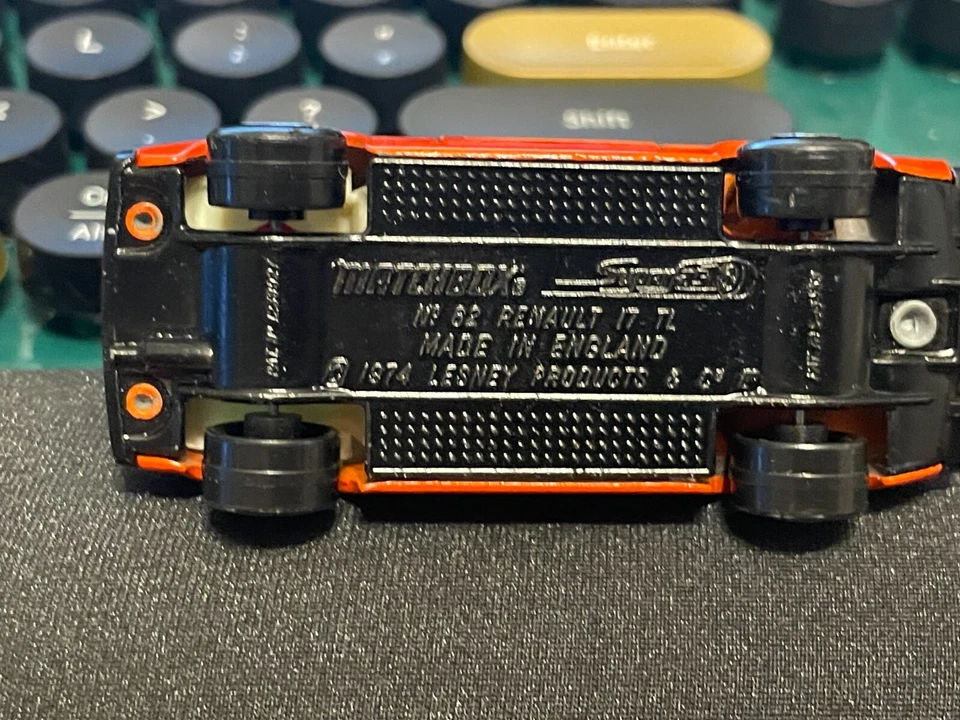 Matchbox Lesney 1974 Superfast No. 62 Rojo Renault 17 TL Racing 9 Inglaterra Foto 2 de 4