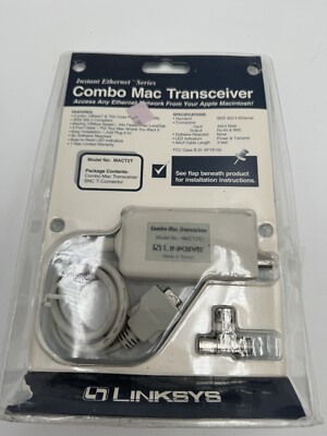 Vintage Combo Mac Transceiver Access Ethernet Network For