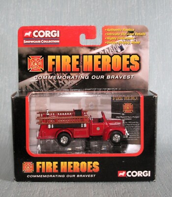 CORGI SHOWCASE COLLECTION FIRE HEROES CS90055 MACK B OPEN PUMPER LEXINGTON BOXED