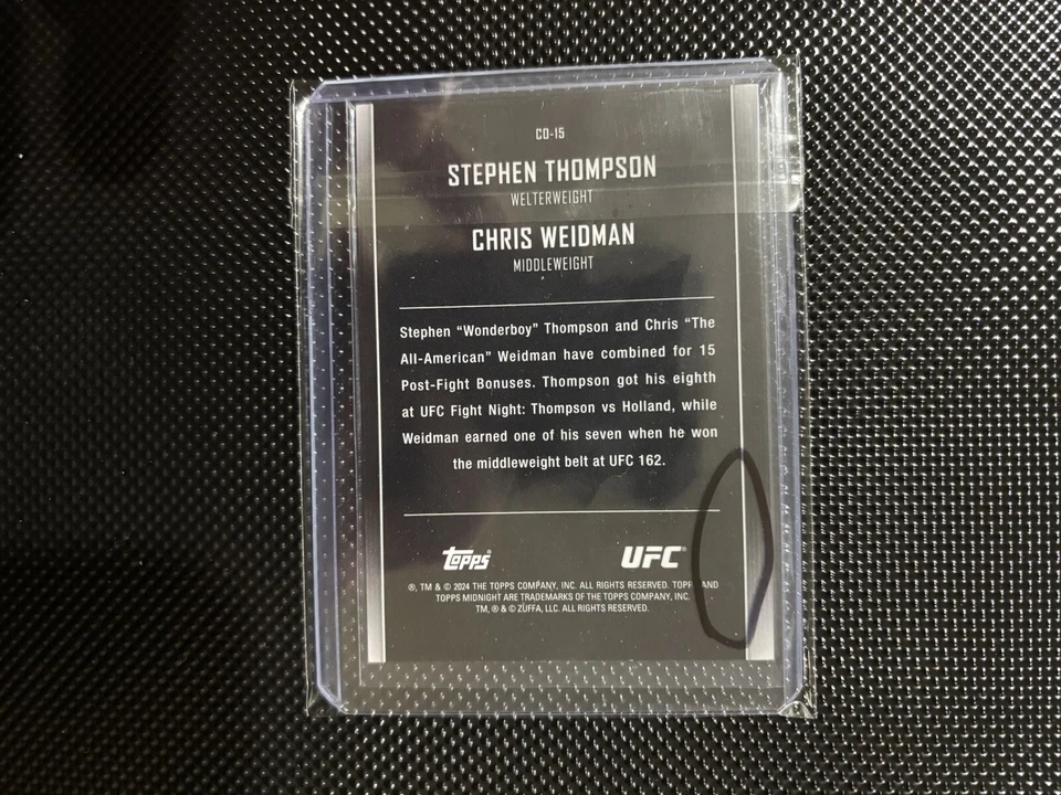 2024 Topps Midnight UFC Moonbeam Constellations Stephen Thompson/Chris Weidman - Image 2 of 2