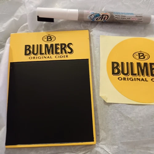 Bulmers Beer Tap Badge Kit Chalkboard Rare - Picture 1 of 10