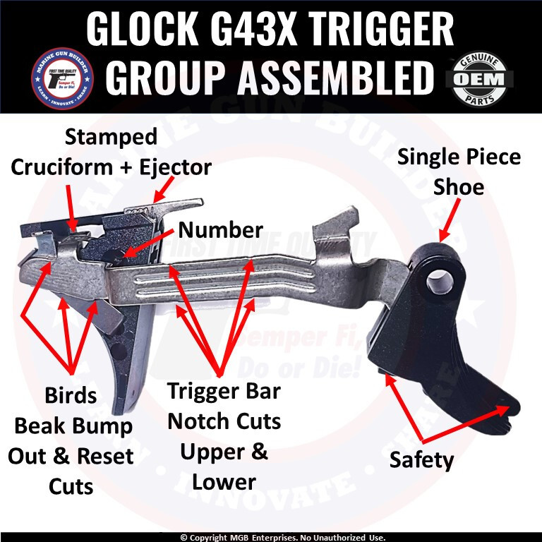 Glock 43X Parts Kit OEM G43X LPK Complete Factory Armorer