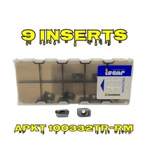 9 pcs Iscar APKT 100332TR-RM IC328 Indexable Carbide Face Milling Inserts