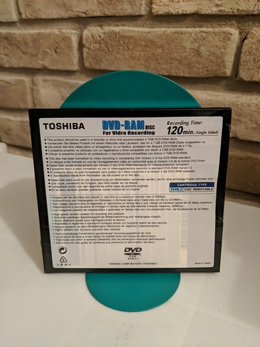Toshiba DVD RAM 4.7 GB Disc Factory Sealed (Type 2 Single Side 120 Min) - Picture 2 of 3