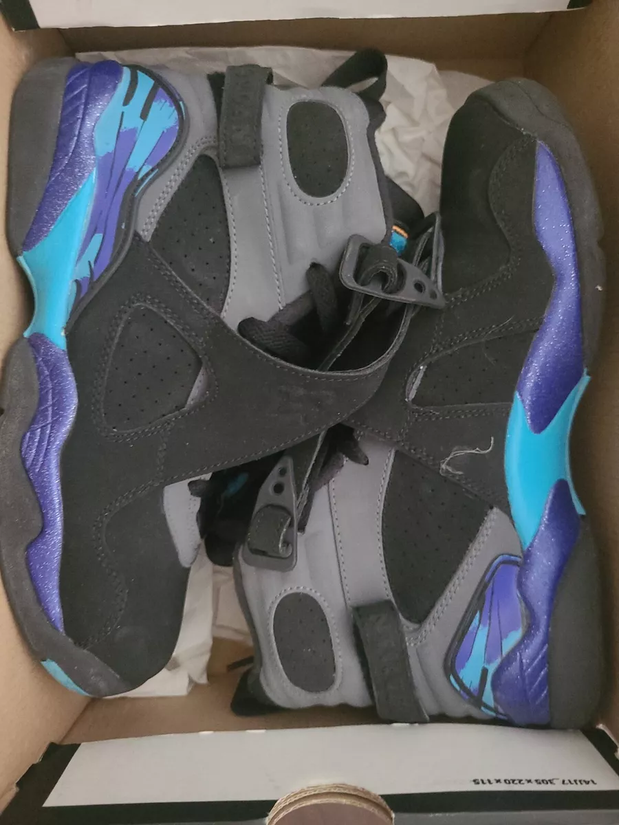 Nike Air Jordan Retro 8 BG Aqua 2015 Size 6Y Black 305368 025. Has Box