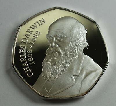 CHARLES DARWIN .999 Silber Gedenkalben/Füller Sammler. Evolution