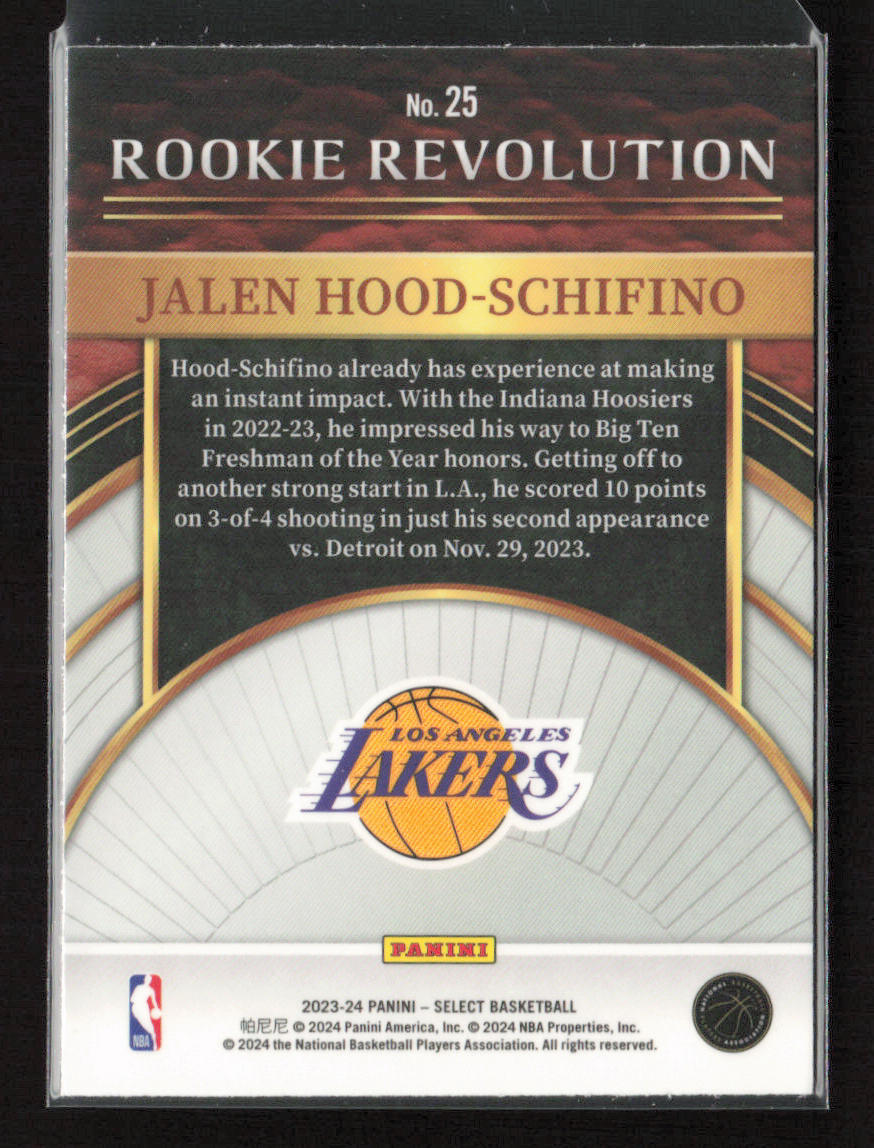 2023-24 Panini Select #25 Jalen Hood-Schifino Rookie