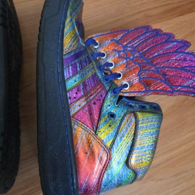 Adidas Jeremy Scott Wings Rainbow Foil Sz US 7 EU 40 UK 6.5 | eBay