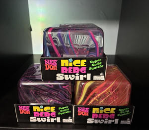 Nee Doh Nice Berg Swirl Super Solid Squish Squeeze Stress Toy 3 Pack