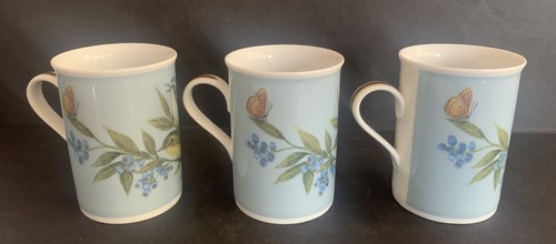 6 Gallery Inhesion Maria Ryan Porcelain Mugs, 3 Finch 2 Blue Birds & 1 ...