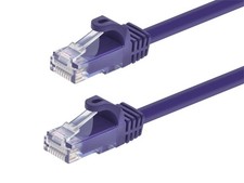 Flexboot Cat5e Ethernet Patch Cable RJ45 Stranded 350Mhz Wire 24AWG 10ft Purple