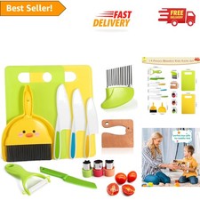 Kids 14PC Cooking Knife Set - Safe, Educational Kitchen Tools for Ages 3-12