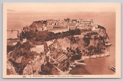 Le Rocher Monaco Vue prise de l'Observatoire Divided Back Postcard