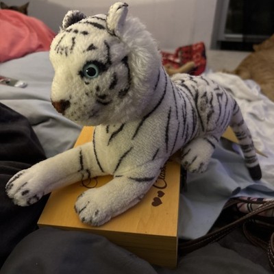 Vintage Stuffed White Bengal Tiger Plush 12 