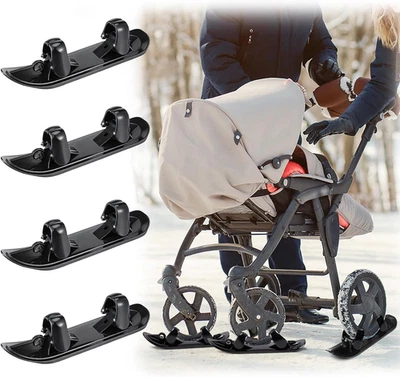 Stroller Snow Skis Winter Sledge Board Attachment for Baby - Image 1 of 4