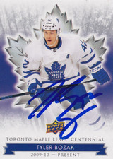 TYLER BOZAK  Authentic Autograph 2017 UD Maple Leafs CENTENNIAL NHL Hockey Card