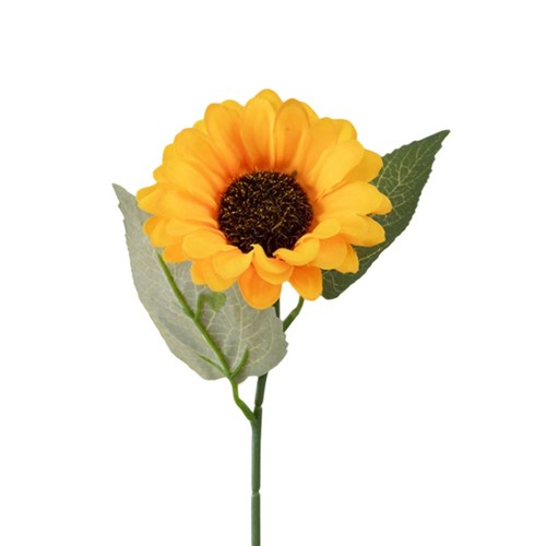 Decorative Faux Sunflower 27.5cm Orange Simulated Single Stem Set of 5 - Picture 22 of 24