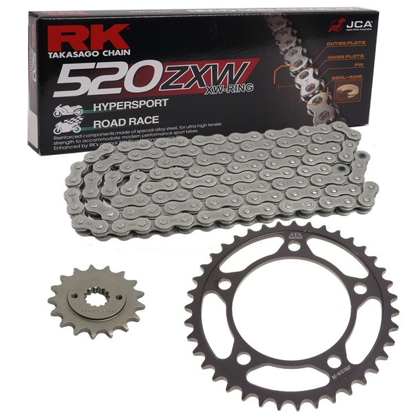 Kettensatz Honda Xr 650 L 93-15 Kette Rk 520 Zxw 110 Offen 15/45-image