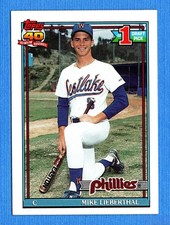 1991 Topps #471 Mike Lieberthal Draft Pick Philadelphia Phillies