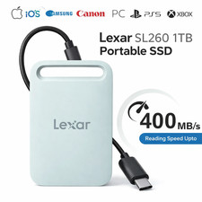 Image of Lexar 1TB Portable SSD External Drive 400MB/s USB 3.2 Gen 2 Type-C PC Cannon IOS