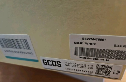 GCDS Sandals Crogs White size 45 /11-11.5 GCDS Dust Bag New - Picture 10 of 10
