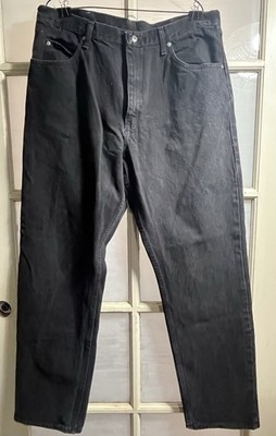 Wrangler Five Star Premium Denim Jeans 38x34 Black Relaxed Fit 97601CB
