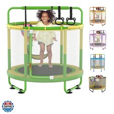 60" Trampoline for Kids, 5ft Toddler Mini 6-in-1 Trampoline Indoor Outdoor wi...