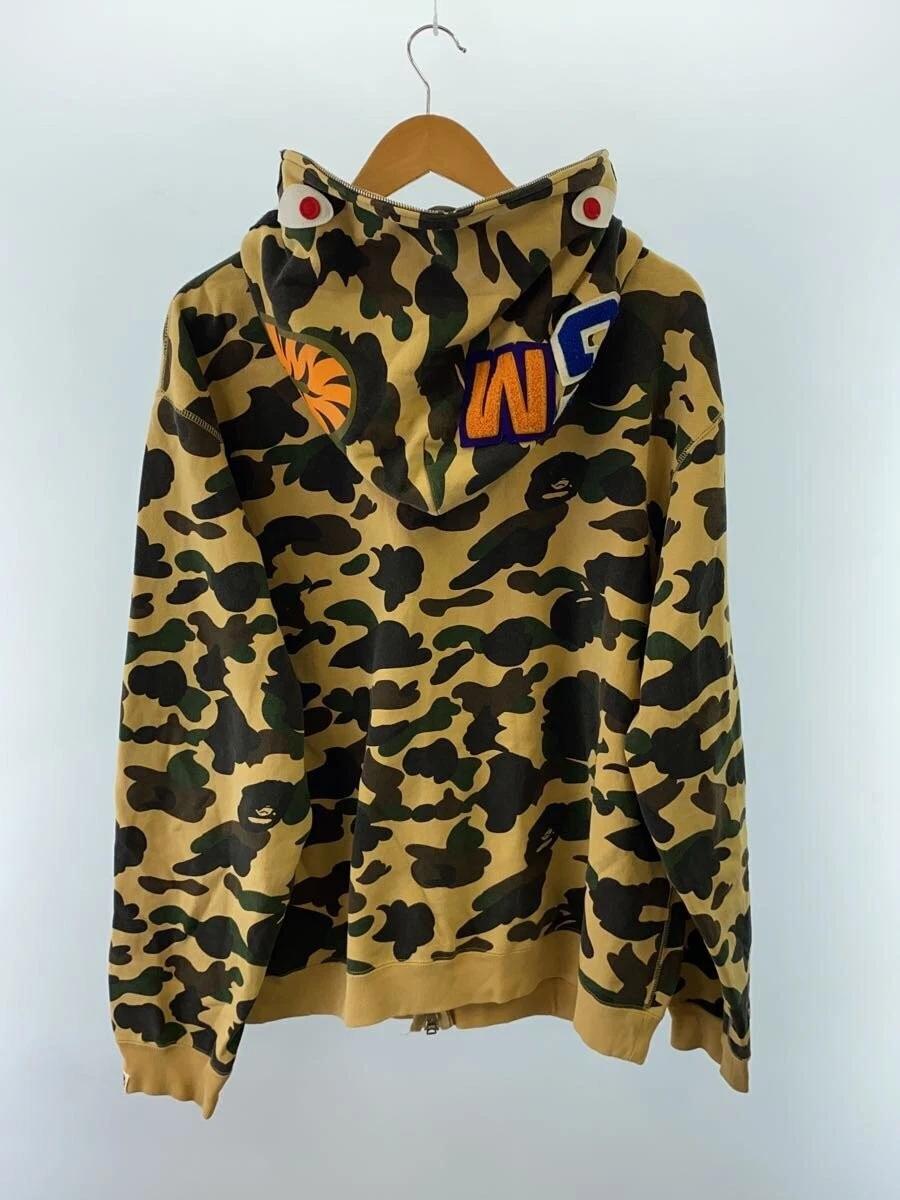A BATHING APE (BAPE) Felpa con cappuccio e zip intera BAPE Shark L multicolore cotone mimetico #ED AZA