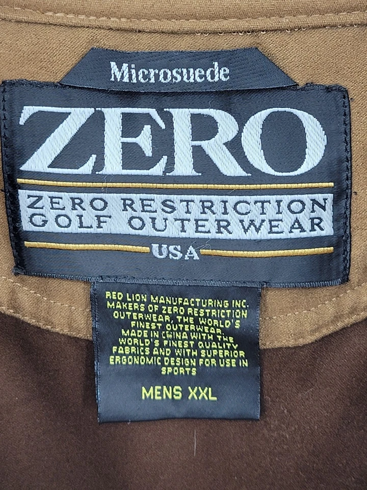 Zero Restriction Golf Vest Mens XXL Brown Quarter Snap Vest Windbreaker Outdoor - Image 3 of 4