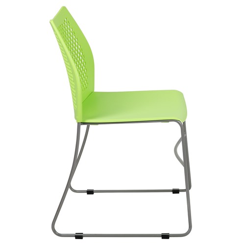 Flash Furniture HERCULES Series Plastic Stack Chair with Air-Vent Back and Sled - Picture 9 of 9