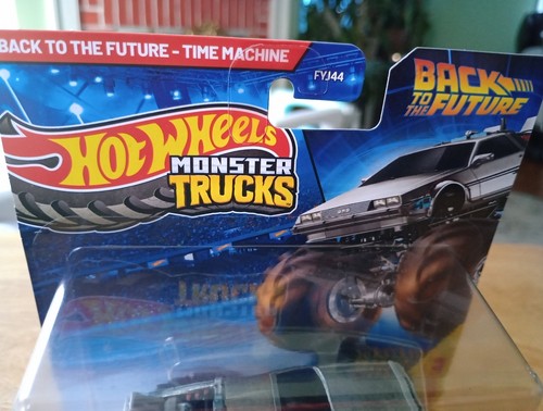 Hot Wheels Monster Trucks BACK TO THE FUTURE DeLorean 2025 Mix Truck NEW FSC - Afbeelding 3 van 4