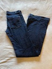 7 For All Mankind Blue Jeans Distressed Dojo Flare Leg Women's Size 27 Y2K 228