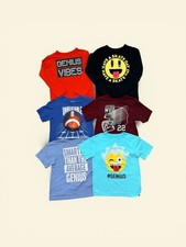 Lot of 6 The Children's Place Boys Graphic T-Shirts Size S 5/6 Short Long Sl